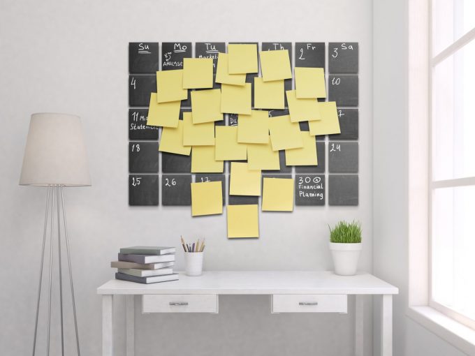 post-its en désordre