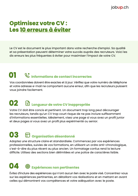 Optimisez votre CV : Les 10 erreurs à éviter