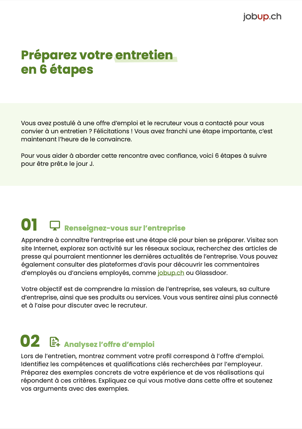 Préparez votre entretien en 6 étapes