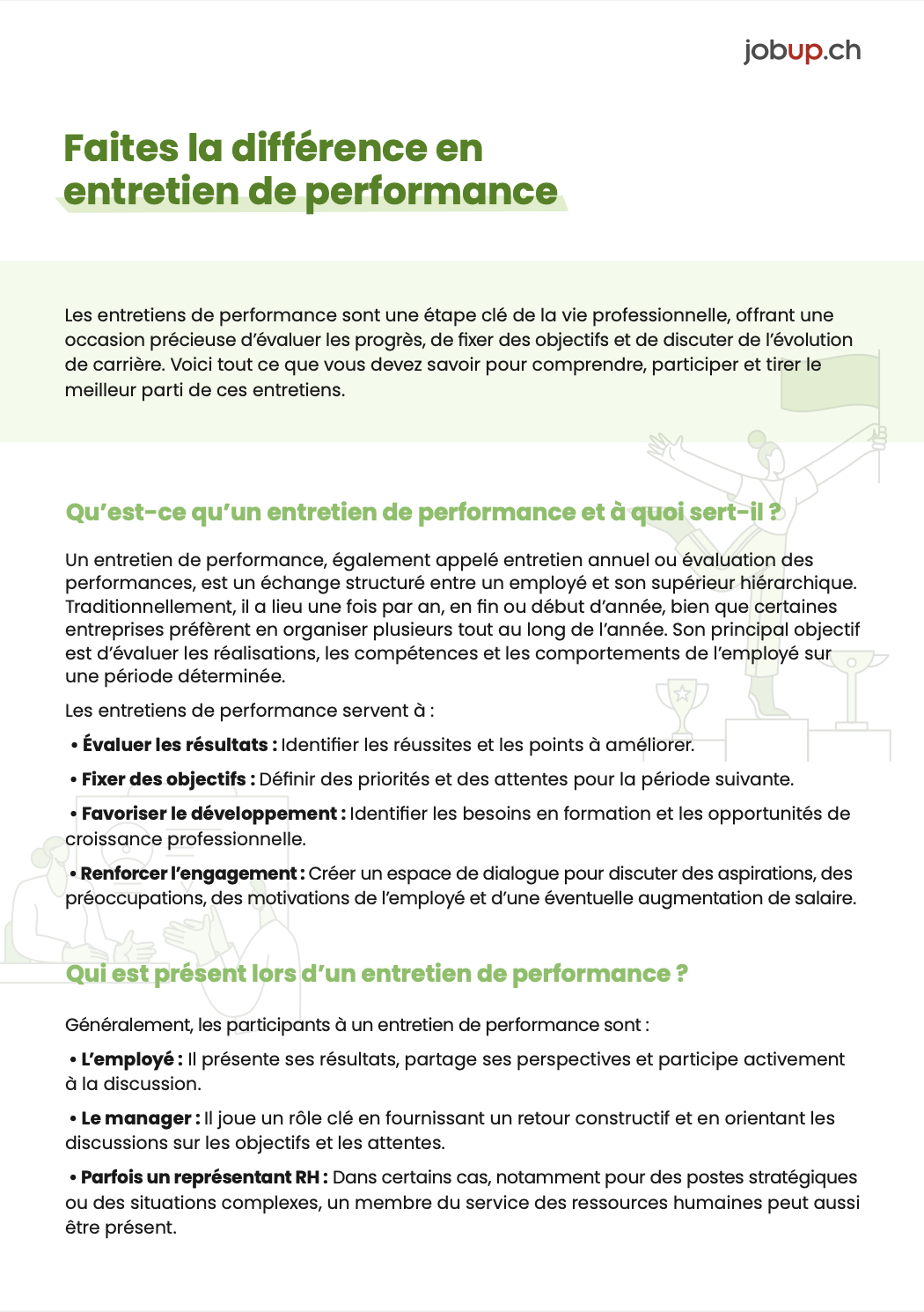 Faites la différence en entretien de performance